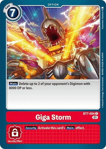 Giga Storm Card Front