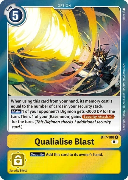 Qualialise Blast Card Front