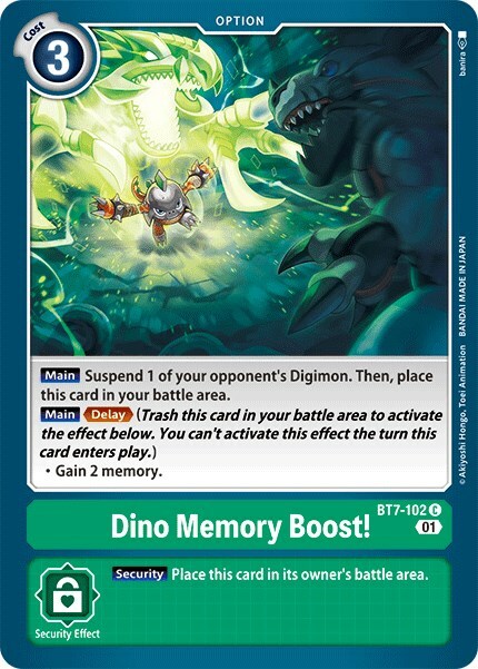 Dino Memory Boost! Card Front
