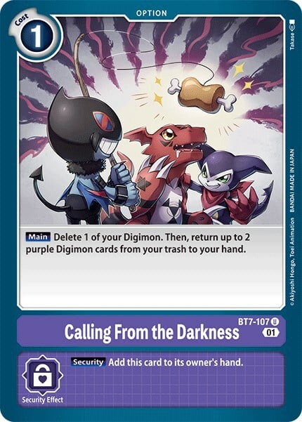 Calling From the Darkness Card Front