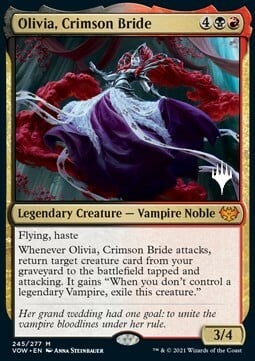 Olivia, Crimson Bride Card Front