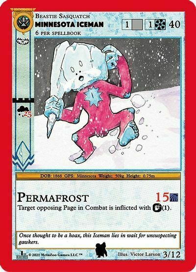 Minnesota Iceman Card Front