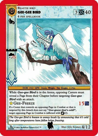 Gee Gee Bird Card Front