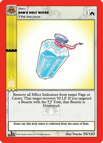 Sam's Holy Water Card Front