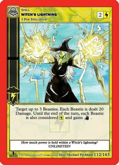 Witch's Lightning Card Front
