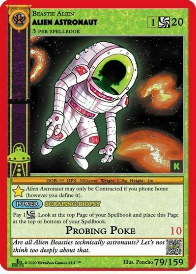 Alien Astronaut Card Front