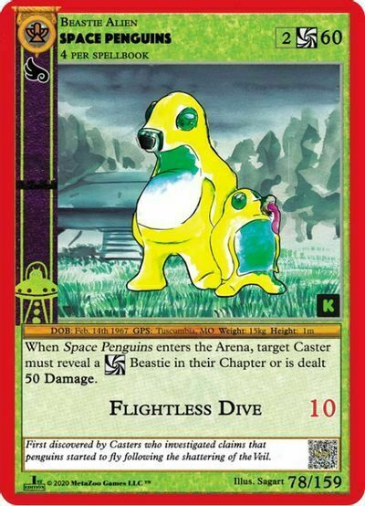 Space Penguins Card Front