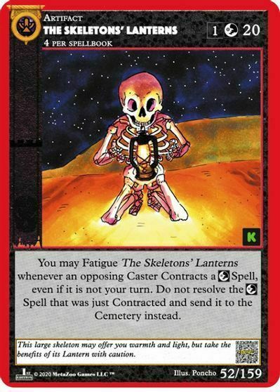 The Skeletons Lanterns Card Front