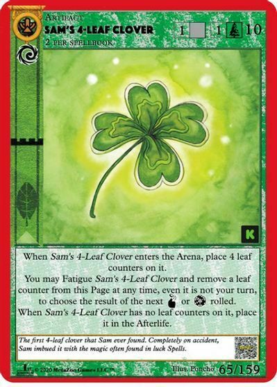Sams 4 Leaf Clover Card Front