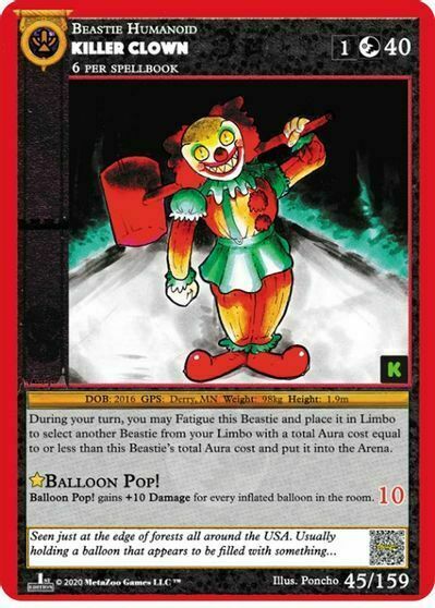 Killer Clown Card Front