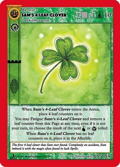 Sams 4 Leaf Clover Card Front