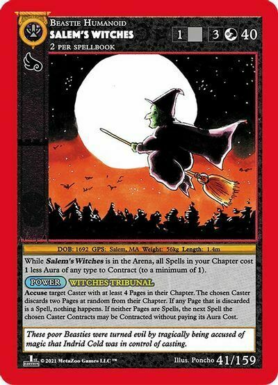 Salems Witches Card Front