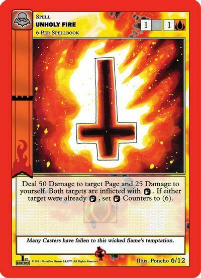 Unholy Fire Card Front