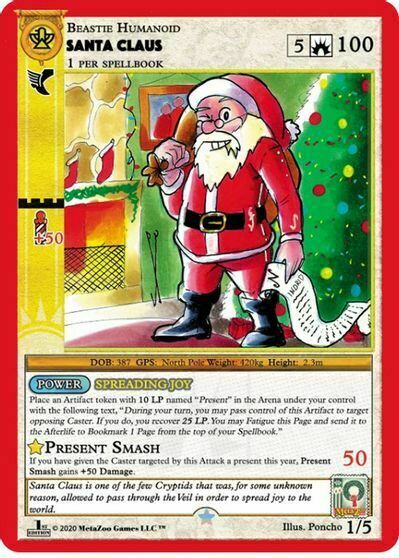 Santa Claus Card Front