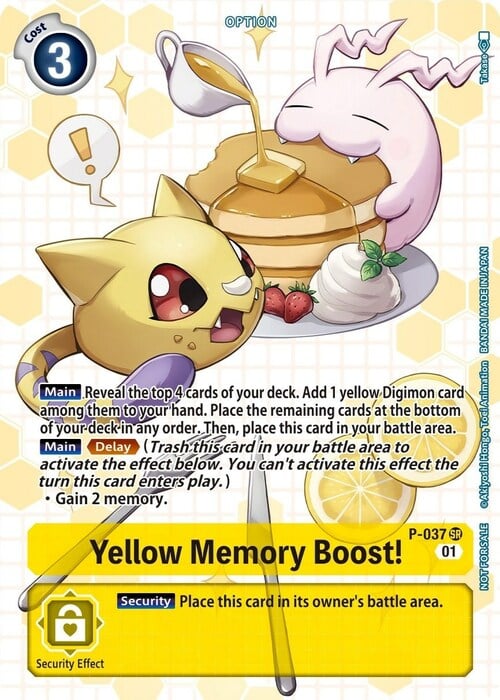 Yellow Memory Boost! Card Front