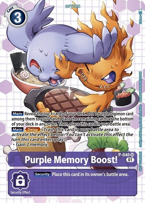 Purple Memory Boost! Card Front