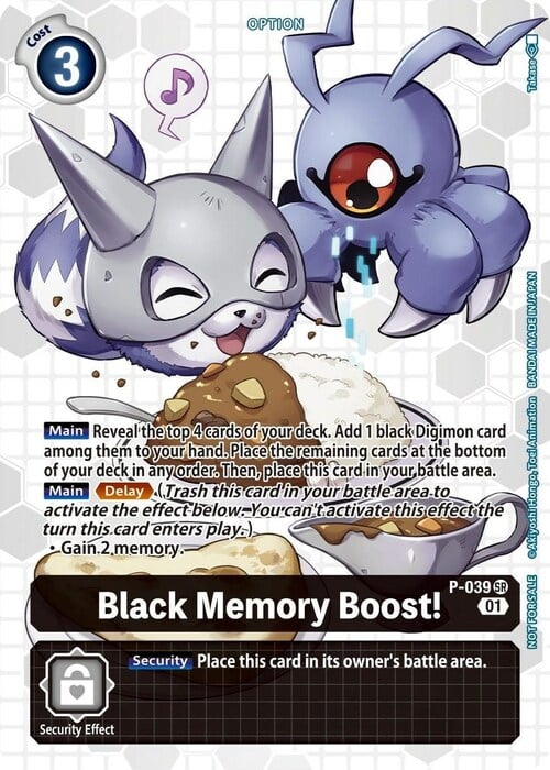 Black Memory Boost! Card Front