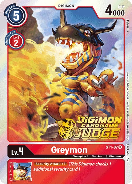 Digimon Card 1999 Greymon St-02 
