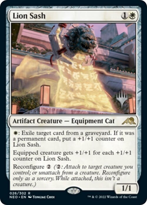 Lion Sash Card Front