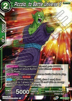 Piccolo, to Battle Universe 6 Card Front