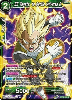 SS Vegeta, to Battle Universe 6 Card Front