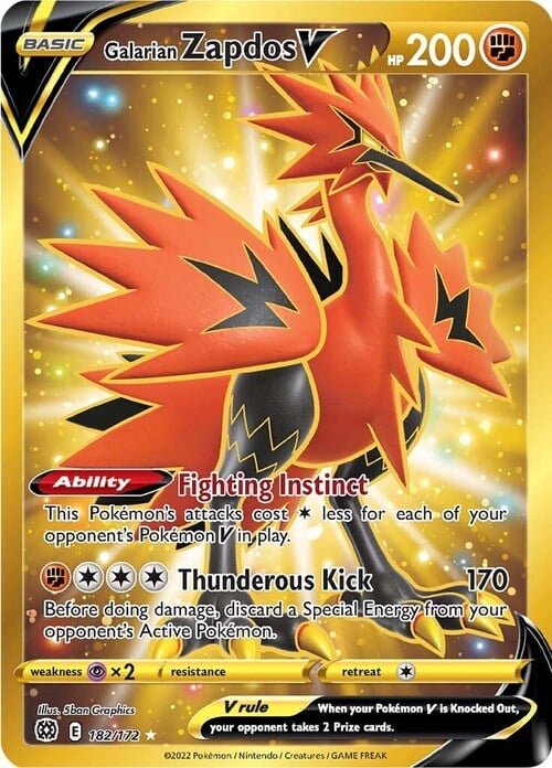 Galarian Zapdos V Card Front