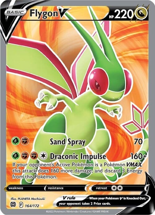 Flygon V [Sand Spray | Draconic Impulse] Card Front