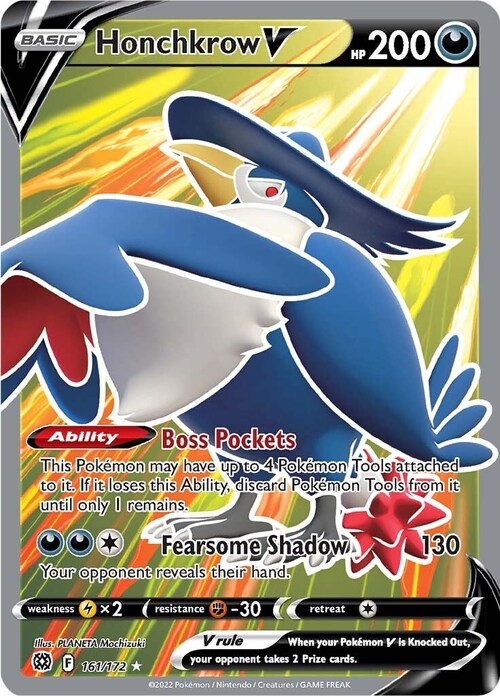 Honchkrow V [Boss Pockets | Fearsome Shadow] Card Front
