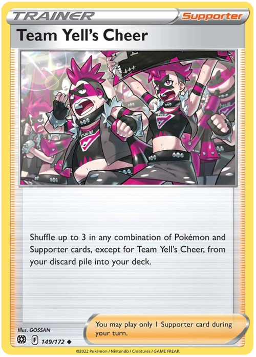 Team Yell's Cheer Card Front