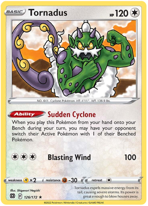 Tornadus [Sudden Cyclone | Blasting Wind] Card Front