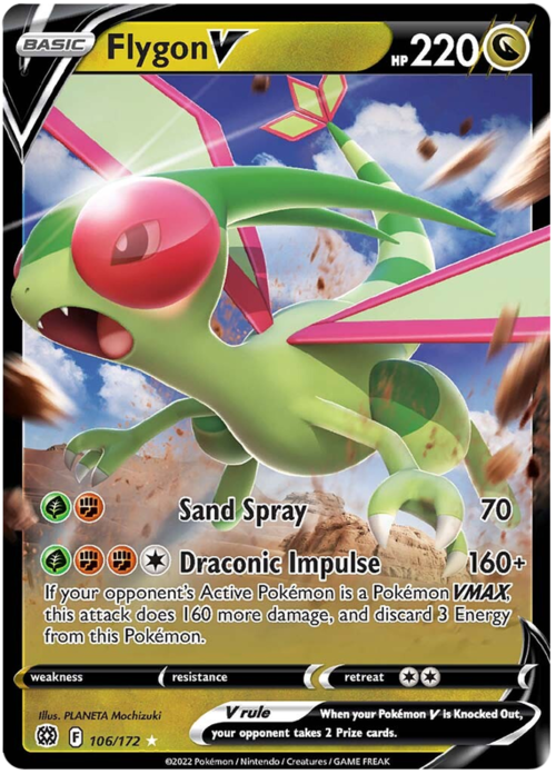 Flygon V [Sand Spray | Draconic Impulse] Card Front