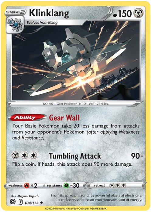 Klinklang [Gear Wall | Tumbling Attack] Card Front