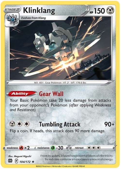Klinklang [Gear Wall | Tumbling Attack] Card Front