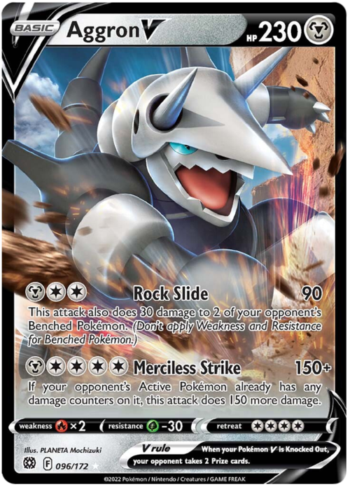 Aggron V Card Front