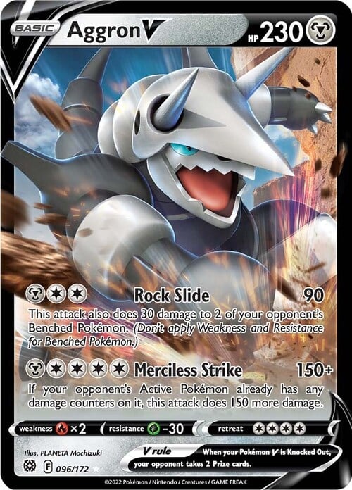 Aggron V Card Front