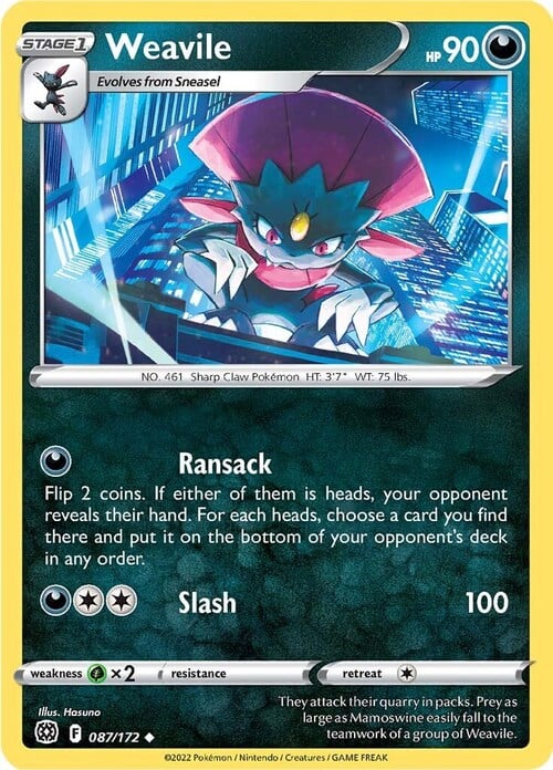 Weavile Card Front