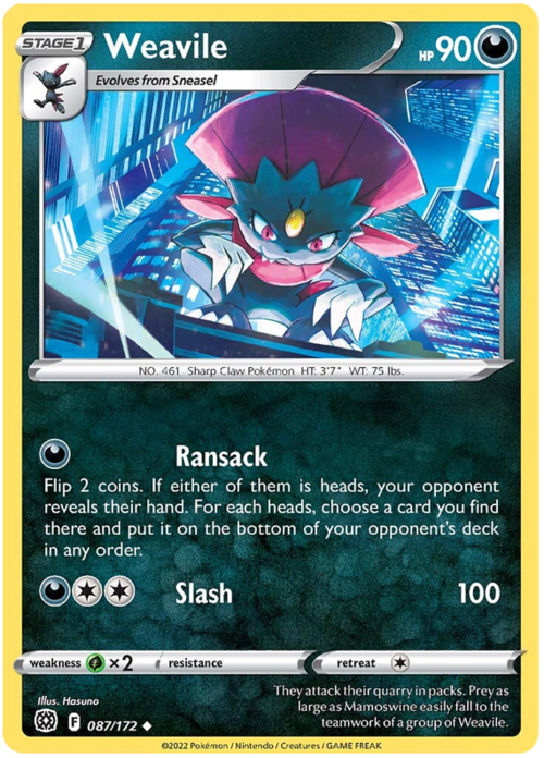 Weavile [Ransack | Slash] Card Front