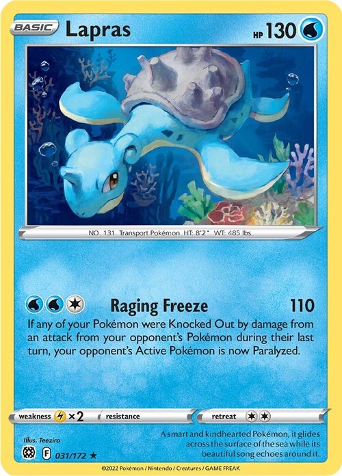 Lapras [Raging Freeze] Card Front
