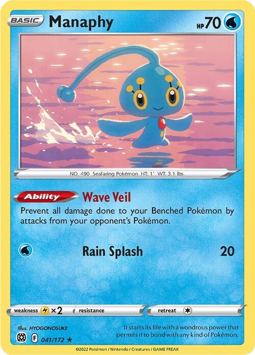 Manaphy [Wave Veil | Rain Splash] Card Front