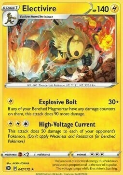 Electivire [Explosive Bolt | High-Voltage Current] Card Front