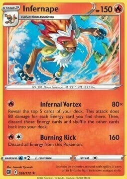 Infernape [Infernal Vortex | Burning Kick] Card Front