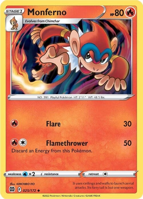 Monferno [Flame | Flamethrower] Card Front