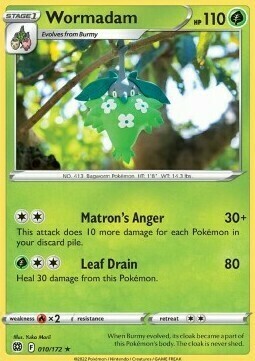 Wormadam [Matron's Anger | Leaf Drain] Card Front
