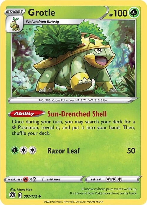 Grotle [Sun-Drenched Shell | Razor Leaf] Card Front
