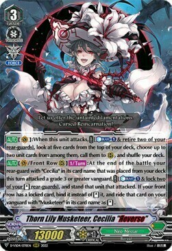 Thorn Lily Musketeer, Cecilia "Яeverse" Card Front