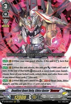 Deadliest Beast Deity, Ethics Buster "Яeverse" [V Format] Card Front