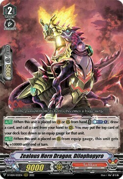 Zealous Horn Dragon, Dilophopyro Card Front