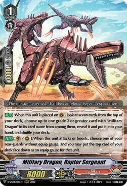 Military Dragon, Raptor Sergeant Card Front