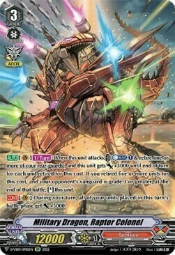 Military Dragon, Raptor Colonel [V Format] Card Front