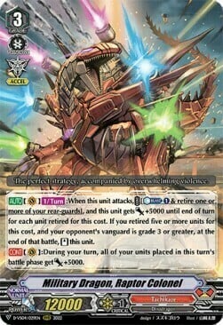 Military Dragon, Raptor Colonel [V Format] Card Front